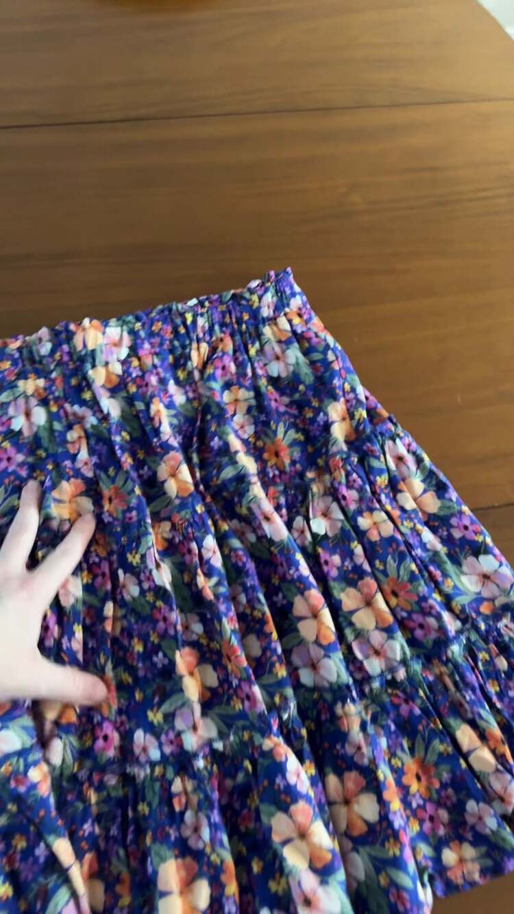 Rachel Zoe Floral Tiered Ruffle Mini Skirt Size M - Picture 2 of 4